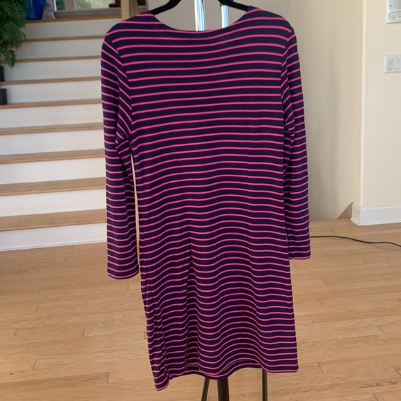 NWT Sail to Sable sz XS navy and pink striped very soft knit dress - Picture 9 of 10